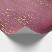 Gold Script op vervormd rood Cadeaupapier (Hoek)