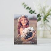  Gold Script Overlay 1-Photo-Afstuderen Briefkaart (Staand voorkant)