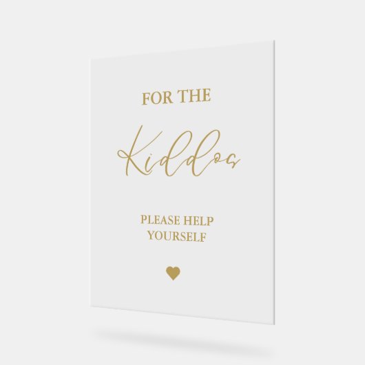 Gold Script Pour les enfants Faveurs de mariage (Angle)