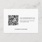 Gold Script QR-code bruiloft website Gereserveerde Informatiekaartje (Achterkant)