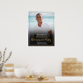 Gold Script Retirement Party Foto Welkom Teken Poster (Keuken)