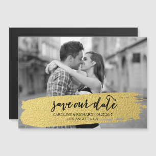 Gold Script Save the Date Magneet Uitnodigingen