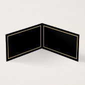 Gold Script Typografie Black Table Numbers Kaart (Binnen)