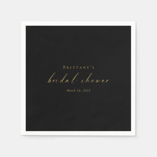 Gold Script Vrijgezellenfeest servetten –  (Voorkant)