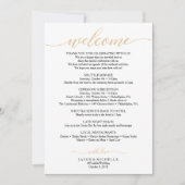 Gold Script Weddenroute - Welkomstwoord voor bruil Kaart (Voorkant)