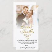 Gold Script Wedding Bedankt (Voorkant / Achterkant)