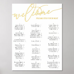 Gold Script Welkomststartkaart Elke gebeurtenis Folie Afdrukken
