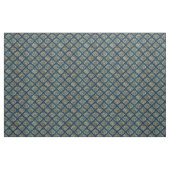 Gold Scroll Design op Deep Blue Stof (Yard (91,4 cm))