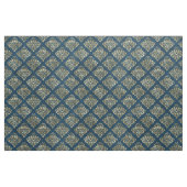 Gold Scroll Design op Deep Blue Stof (Fat Quarter)