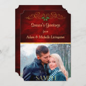 Gold Scroll Élégant Modèle de Noël plat (Devant / Derrière)