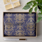 Gold Scroll Werken op Paars Tissuepapier (Geschenk)