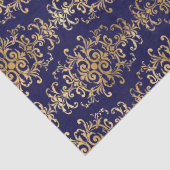 Gold Scroll Werken op Paars Tissuepapier (Detail)