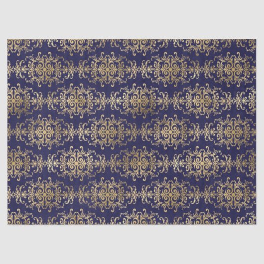 Gold Scroll Werken op Paars Tissuepapier (Voorkant)