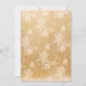 Gold Sea Shells Zeesterren neutrale Tweeling bedan Kaart (Achterkant)