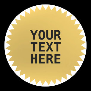Gold Seal award met aangepaste tekst Ronde Sticker