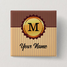 Gold Seal met monogram en naam Gepersonaliseerd