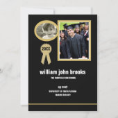 Gold Seal Photo Afstuderen Aankondiging/Uitnodigin Kaart (Voorkant)