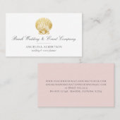 Gold Seashell Elegant Visitekaartje (Voorkant / Achterkant)