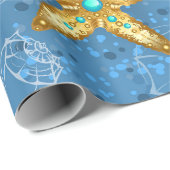 Gold Seashells Cadeaupapier (Rol Hoek)