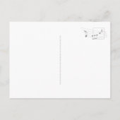 Gold Semiquaver Music Note sur la carte postale bl (Dos)