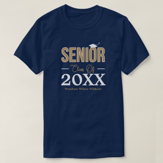 Gold Senior Class of T-shirt (Design voorkant)