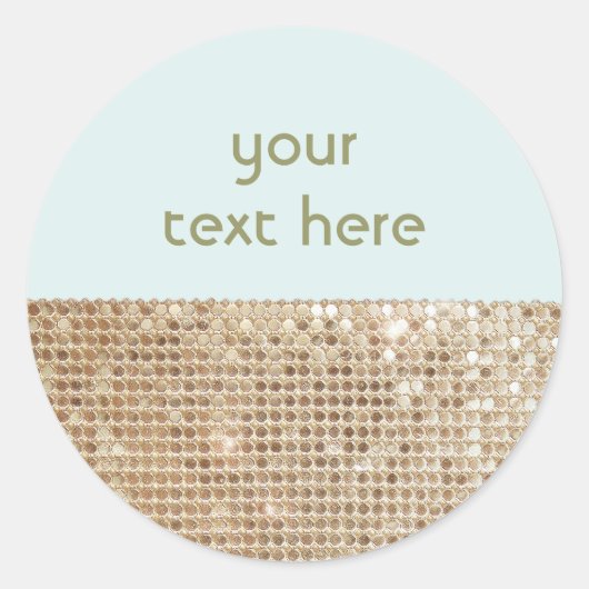 Gold Sequated  Sticker (Voorkant)