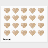 Gold Sequin Heart Sticker (Vel)