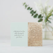 Gold Sequins Briefkaart (Staand voorkant)