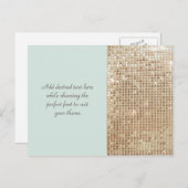 Gold Sequins Briefkaart (Voorkant / Achterkant)