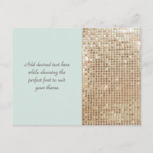  Gold Sequins Briefkaart