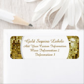 Gold Sequins retourneren adreslabels Etiket (Insitu)