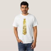 Gold Sequins zien Stropdas T-Shirt wankelen (Voorkant volledig)