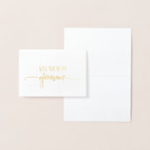 Gold Serez-Vous Ma Carte De Mariage Du Groomsman (Affichage)
