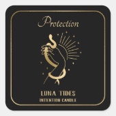 Gold Serpent Protection Inention Candle Label (Voorkant)
