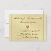 Gold Shamrock Celtic St Patrick's Day Rsvp (Achterkant)