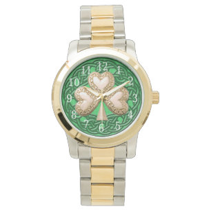 Gold Shamrock horloge