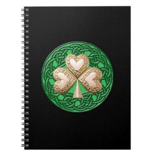 Gold Shamrock Spiral-laptop Notitieboek
