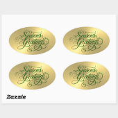 Gold Sheen Green Season Sticker (Vel)
