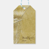 Gold Shimmer Crystal Glam Designer Style Cadeaulabel (Achterkant)