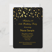 Gold Shimmer Lights Birthday Party Kaart (Achterkant)