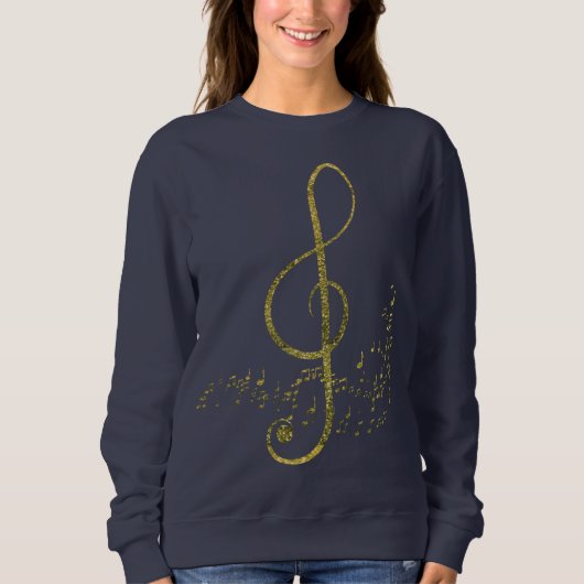 Gold Shimmery Music Trui (Voorkant)
