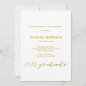 Gold Shine 2015 Photo Graduation Party Invitation (Dos)