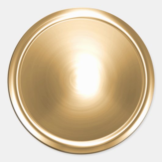 Gold Shiny Envelope Seal Ronde Sticker (Voorkant)