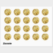 Gold Shiny Envelope Seal Ronde Sticker (Vel)