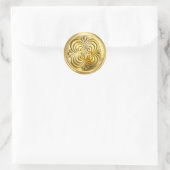 Gold Shiny Envelope Seal Ronde Sticker (Tas)