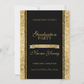 Gold Shiny Glitter Kaart (Voorkant)