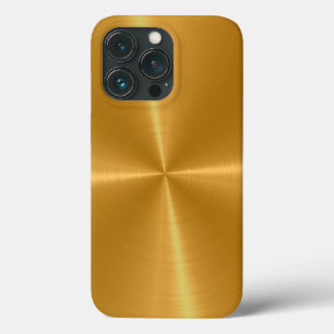 Gold Shiny Stainless Steel Metal Hoesje-Mate iPhon iPhone 13 Pro Hoesje