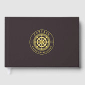Gold Ship Wheel Helm Gastenboek (Voorkant)