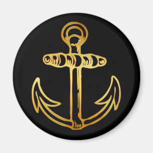 GOLD SHIPS ANCHOR MAGNEET