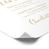 Gold Signature Script Signature Drink Sign Poster (Hoek)
